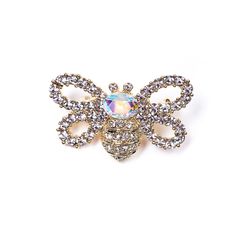Брошь из бижутерного сплава с swarovski Moon Paris MoS-22.03-018