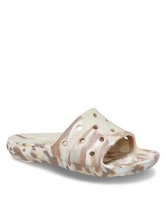 Шлепанцы мужские Crocs Classic Marbled Slide 206879 бежевые 37-38 EU