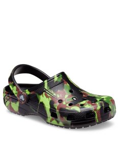 Шлепанцы мужские Crocs Classic Spray Camo Clog 208261 черные 38-39 EU