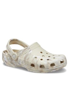 Шлепанцы мужские Crocs Classic Marbled Clog 206867 бежевые 38-39 EU