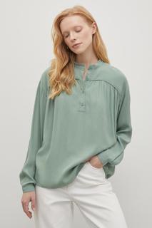 Блуза женская Finn Flare FSD110187 зеленая L