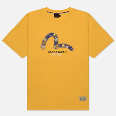 Мужская футболка Evisu Heritage Wadaiko Seagull Printed жёлтый, Размер M