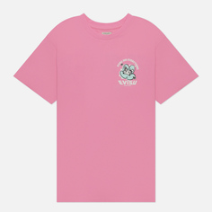 Женская футболка Evisu Graffiti Logo & Daruma Printed Boyfriend розовый, Размер M