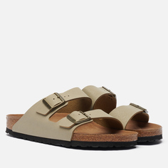 Мужские сандалии Birkenstock Arizona Vegan Birkibuc оливковый, размер 44 EU