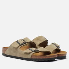 Мужские сандалии Birkenstock Arizona Nubuck Leather оливковый, размер 44 EU