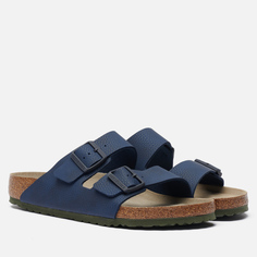 Мужские сандалии Birkenstock Arizona Soft Footbed Birko-Flor синий, размер 44 EU