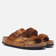 Сандалии Birkenstock Arizona Soft Footbed Suede Leather коричневый, размер 43 EU