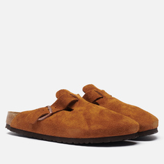 Сандалии Birkenstock Boston Soft Footbed Suede Leather коричневый, размер 35 EU