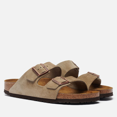 Мужские сандалии Birkenstock Arizona Soft Footbed Suede Leather бежевый, размер 44 EU