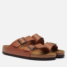 Мужские сандалии Birkenstock Arizona Natural Leather коричневый, размер 43 EU