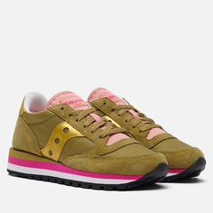 Женские кроссовки Saucony Jazz Triple оливковый, размер 40 EU