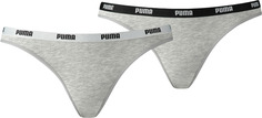 Комплект трусов женских PUMA Iconic Bikini 2P серых M