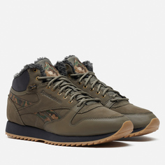 Мужские кроссовки Reebok Classic Leather Mid Ripple зелёный, размер 42.5 EU