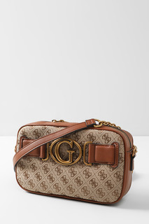Сумка кросс-боди женская Guess HWJB84 14140 бежевая/коричневая