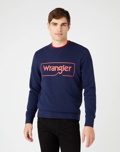 Свитшот мужской Wrangler Frame Logo Sweatshirt синий XL