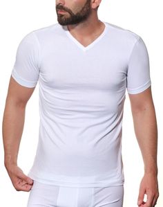 Мужская хлопковая футболка с V-образным вырезом горловины Jolidon