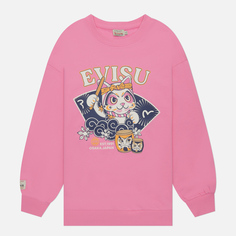 Женская толстовка Evisu Cat Drumming Printed розовый, Размер S