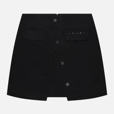 Женская юбка Evisu Evisukuro Button Up Wrap A-Line Mini чёрный, Размер S