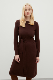 Платье женское Finn Flare FWC11125 коричневое XS