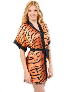 Оригинальный халат-кимоно тигровой расцветки Belweiss
