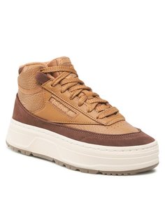 Кеды женские Reebok Club C Geo Mid Shoes GZ2235 коричневые 37.5 EU