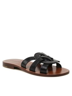 Шлепанцы женские Coach Issa Leather Sandal CI222 черные 38 EU