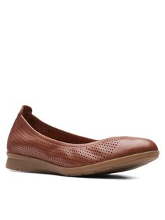 Балетки женские Clarks Jenette Ease 26166483 коричневые 37 EU