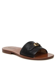 Шлепанцы женские Coach Ina Leather Sandal CI200 черные 36 EU