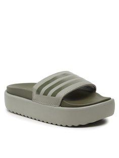 Шлепанцы женские Adidas Adilette Platform Slides HQ6180 зеленые 43 EU