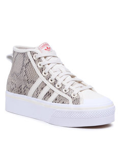 Кеды женские Adidas Nizza Platform Mid Shoes HQ1981 бежевые 37 1/2 EU