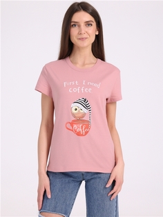 Футболка женская Апрель 1ЖДФК4252001 розовая 100/164