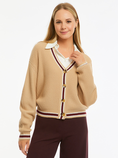 Кардиган женский oodji 63205264 бежевый 2XS