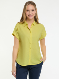 Рубашка женская oodji 13L11021-2 желтая 36