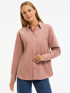 Рубашка женская oodji 13L11044 розовая 40