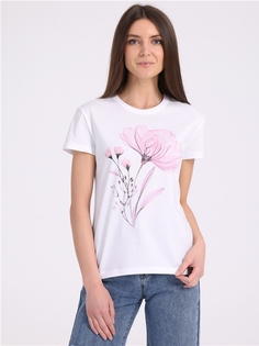 Футболка женская Апрель 1ЖДФК3965001 белая 100/164