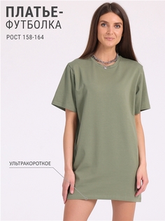 Платье женское Апрель 1ЖПК4397804 хаки 96-100/164