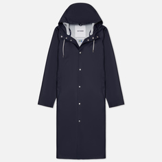 Мужская куртка дождевик Stutterheim Stockholm Long Print синий, Размер M