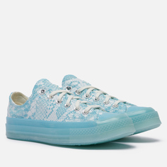 Женские кеды Converse x Tyler The Creator Golf Wang Chuck 70 Snake голубой, размер 36.5 EU