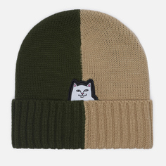 Шапка Ripndip Lord Nermal Split оливковый, Размер ONE SIZE