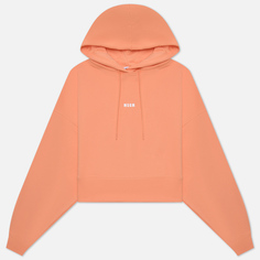 Женская толстовка MSGM Classic Micrologo Seasonal Hoodie оранжевый, Размер L