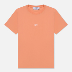 Женская футболка MSGM Script Micrologo оранжевый, Размер L