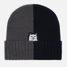 Шапка Ripndip Lord Nermal Split чёрный, Размер ONE SIZE
