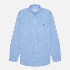 Мужская рубашка Lacoste Patterned Slim Fit голубой, Размер 45