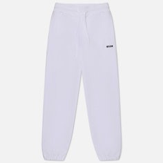 Женские брюки MSGM Micrologo Basic Unbrushed белый, Размер M