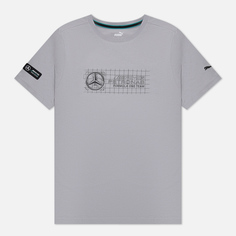 Мужская футболка Puma x Mercedes F1 Logo+ серый, Размер S
