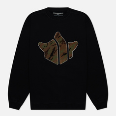 Мужская толстовка maharishi Maha Temple Crew Neck чёрный, Размер S