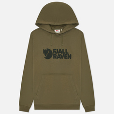 Мужская толстовка Fjallraven Logo Hoodie оливковый, Размер L