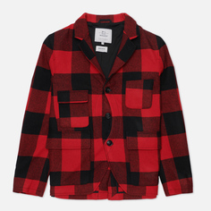 Мужской пиджак Woolrich Upland Check Blazer красный, Размер XL
