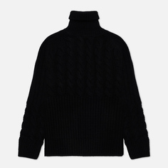 Мужской свитер SOPHNET. Cable Mix Turtle Neck чёрный, Размер L