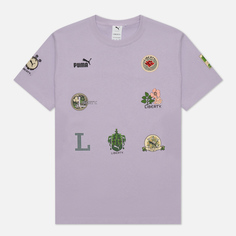 Женская футболка Puma x Liberty Badge фиолетовый, Размер XS
